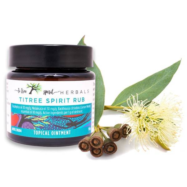TiTree Spirit Rub is a natural Australian Made Ointment for the treatment of Cold and Flu symptoms.