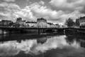 Centre de Rennes en noir et blanc
