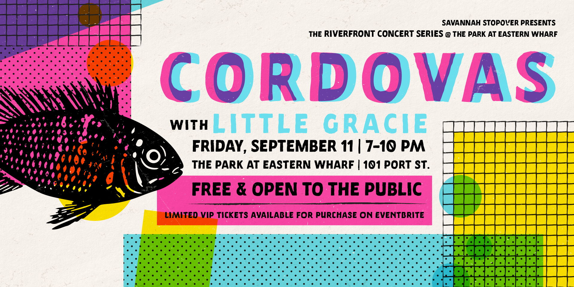Official Cordovas riverfront concert event artwork