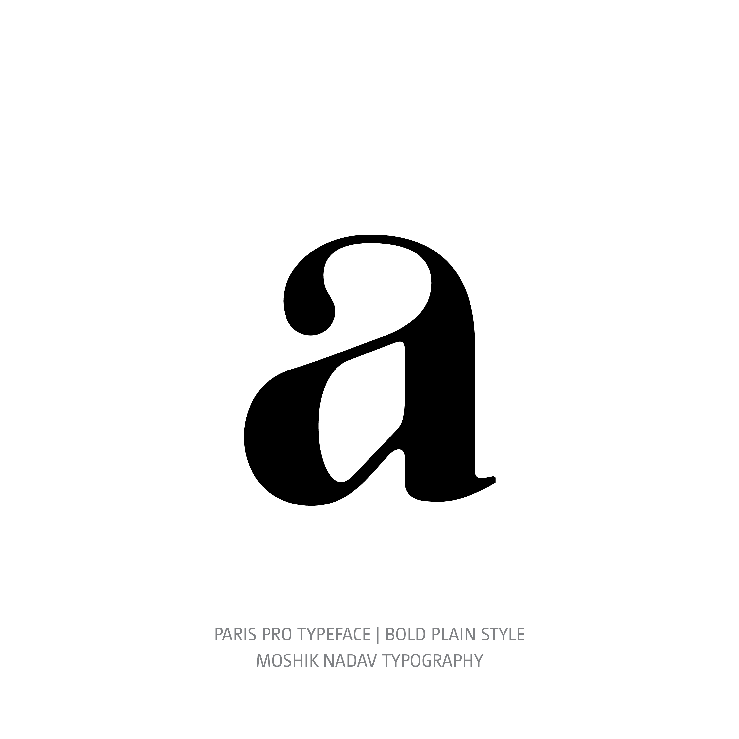 Paris Pro Typeface Bold Plain a