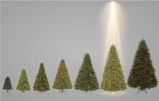 9ft prelit artificial Christmas trees