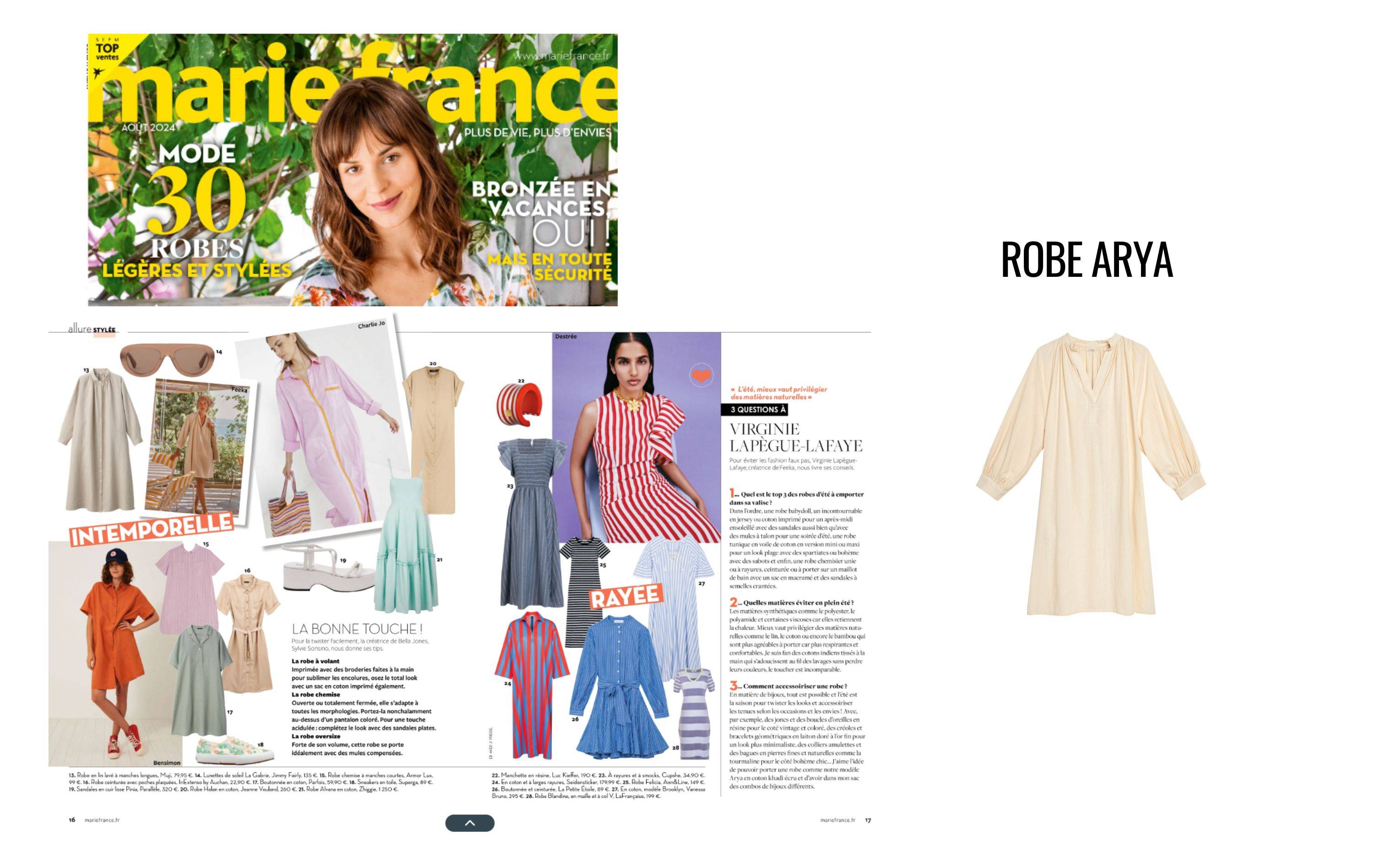 Robe femme tendance colorée été