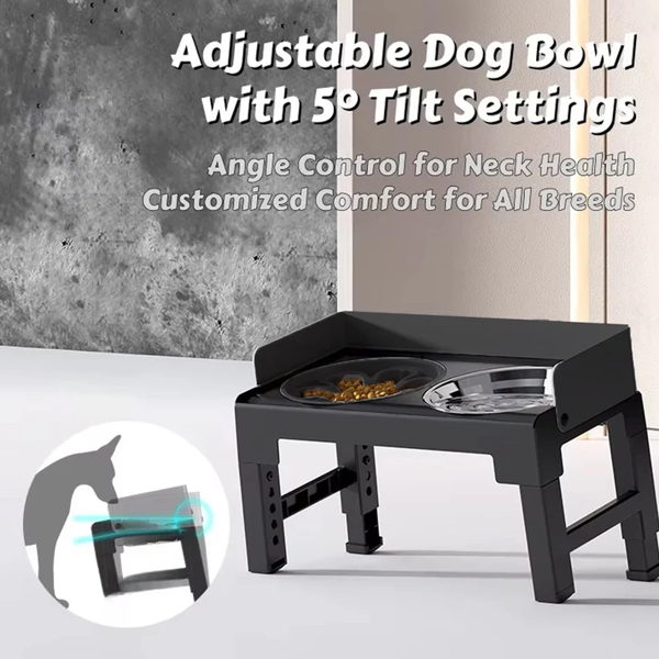Height Adjustable Pet Feeding Bowl Dog Bowl Elevated Pet Dish Food Water Bowl - Image 4