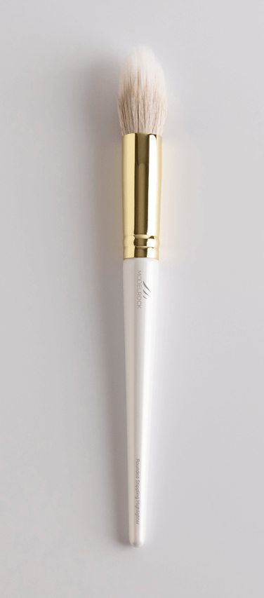 GOLD LUXE MAKEUP BRUSH "ROUNDED STIPPLING HIGHLIGHTER" (MODELROCK) - Image 2