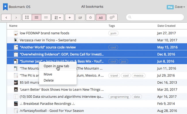 Standards Folder on Bookmark OS