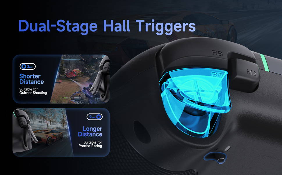 EasySMX X05Pro Game Controller Dual-Stage Hall Triggers Lock