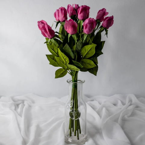 Pink Real Touch Rose Bud - Realistic Artificial Flowers - Image 2