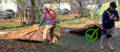 tool for dragging tarps without injuring