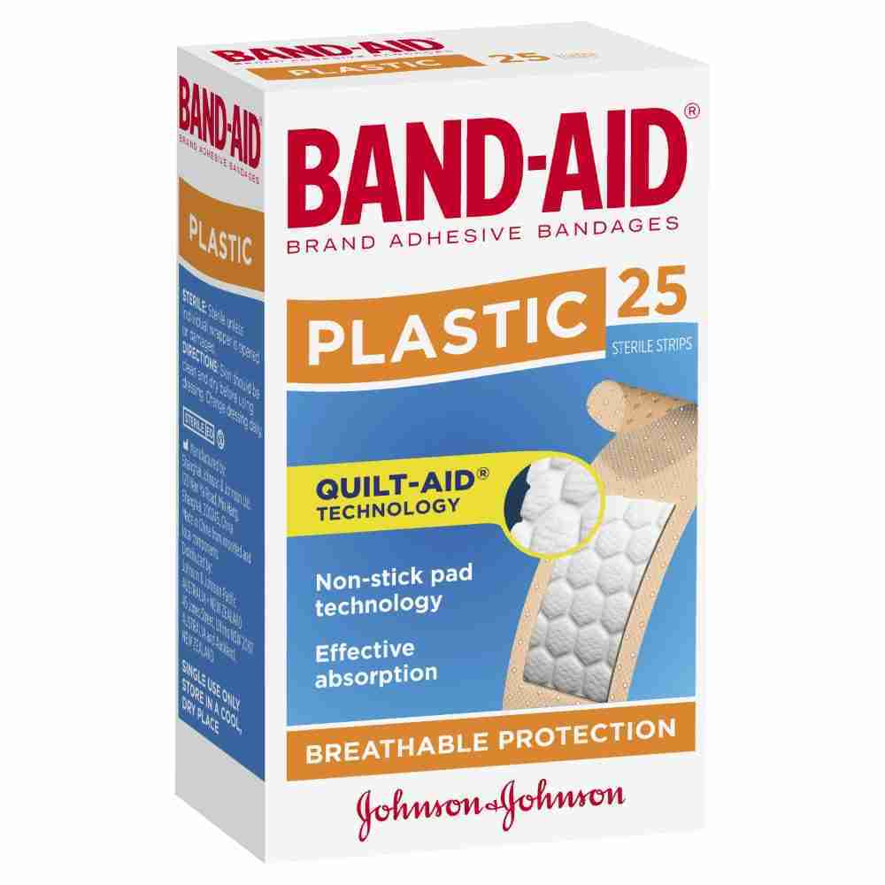 Band-Aid Plastic Strips 25 Pack