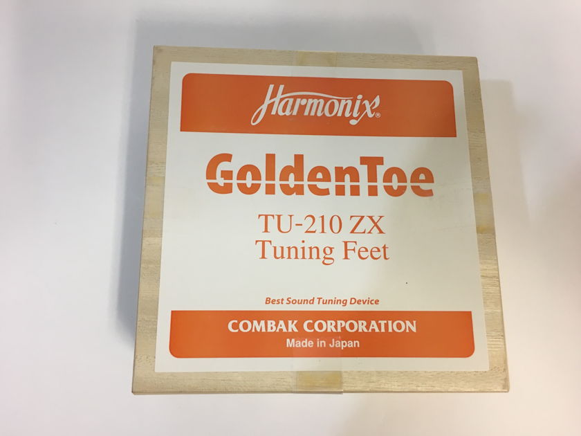 Harmonix Combak GoldenToe TU-210 ZX Tuning Feet, 4 pieces plus Discs