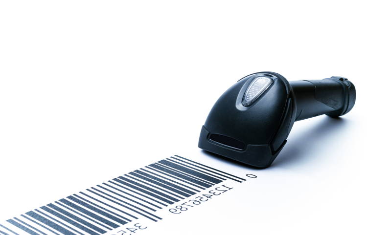 EAN barcode being scanned on product packaging