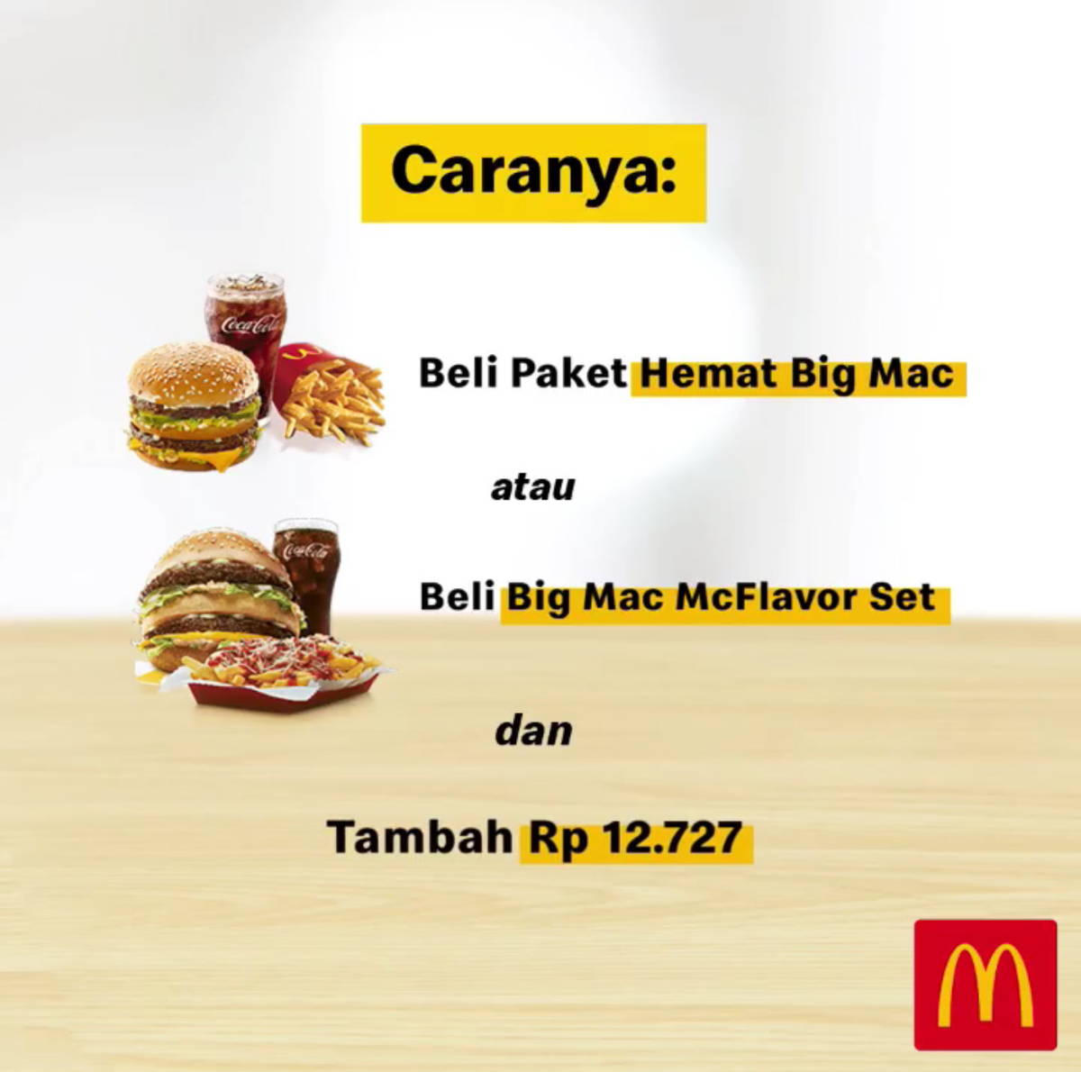 Katalog Promo: McDonalds: PROMO Limited Edition Big Mac Tin! Cukup nambah Rp 12.727 saja dengan di sertai pembelian Paket Hemat Big Mac atau Big Mac McFlavor Set - 2