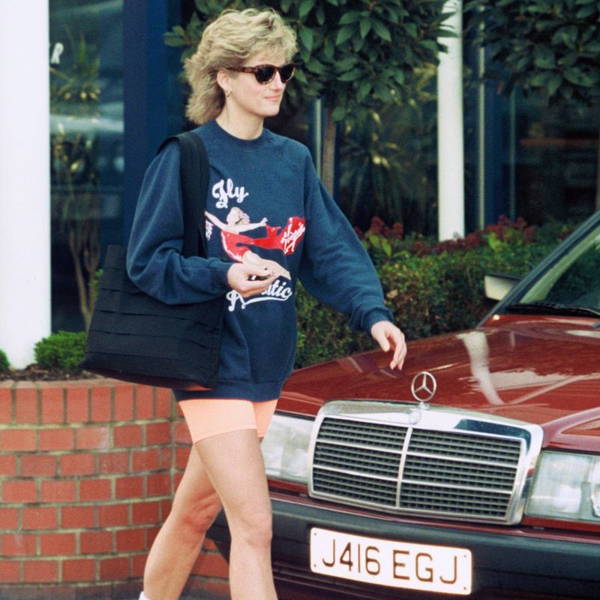 princess diana on how to style biker shorts