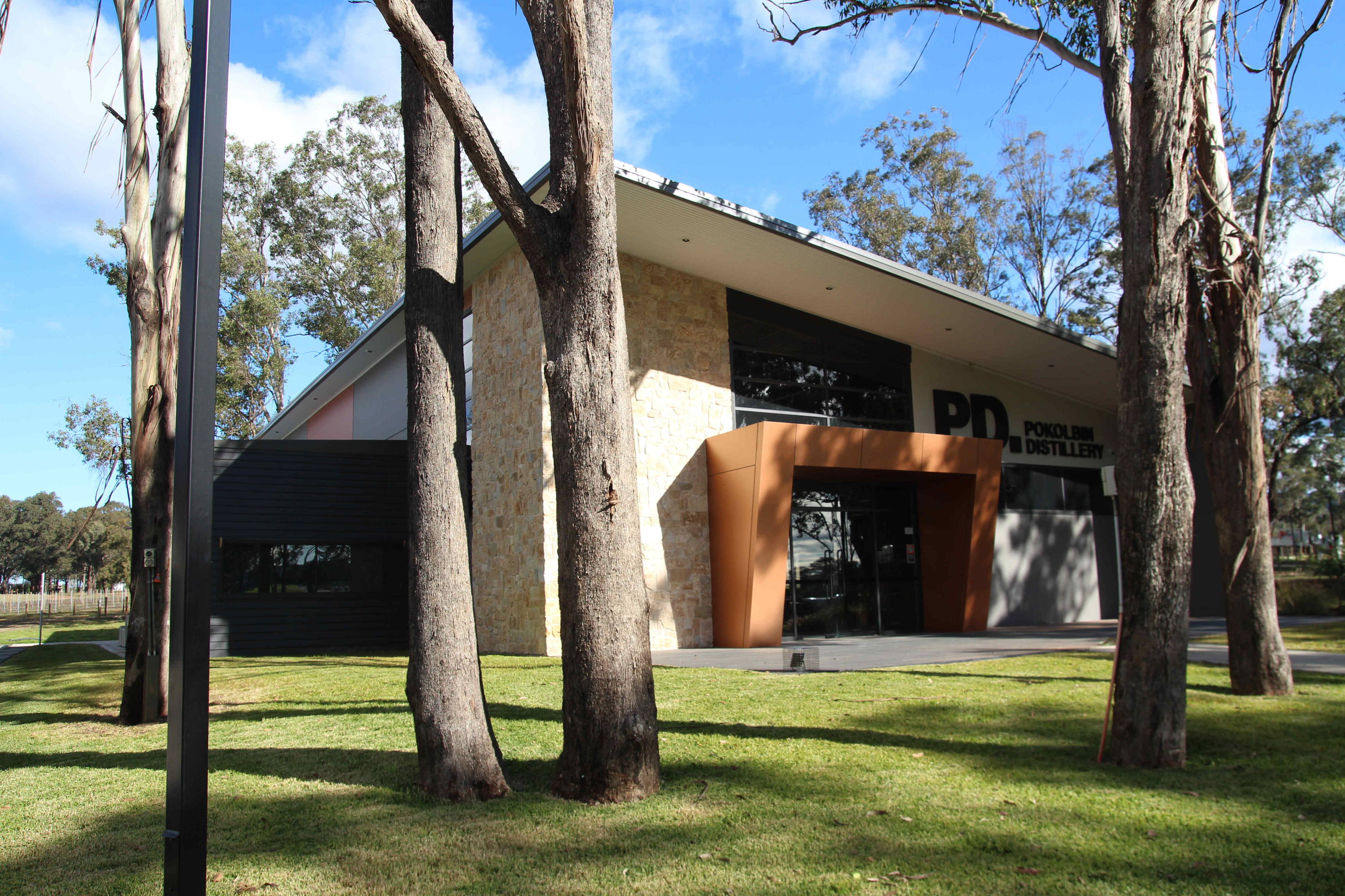 Outside of the Pokolbin Distillery building