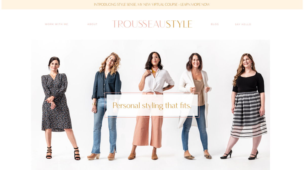 Screenshot of Trousseau Style, from the stylist portfolios collection.