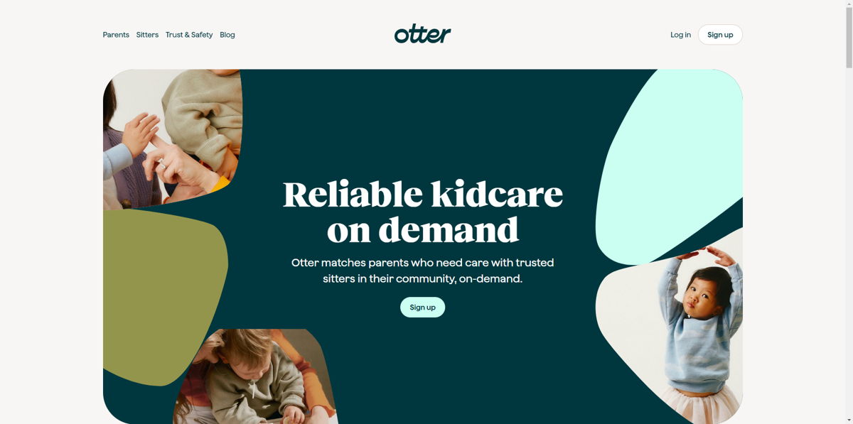 Screenshot of Otter, from the saas websites collection.