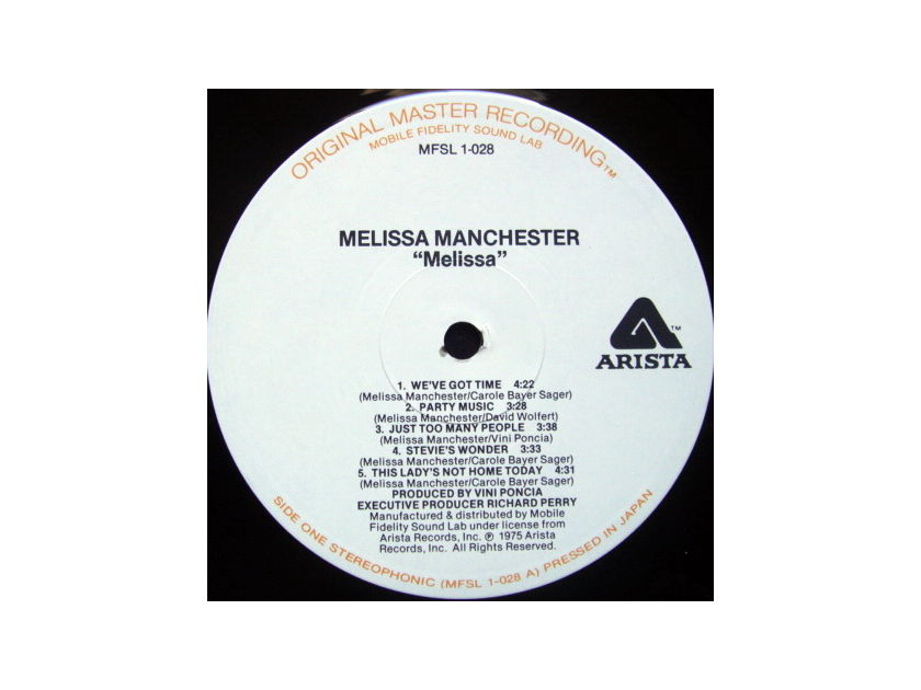 ★Audiophile★ MFSL / MELISSA MANCHESTER, - Melissa, NM!