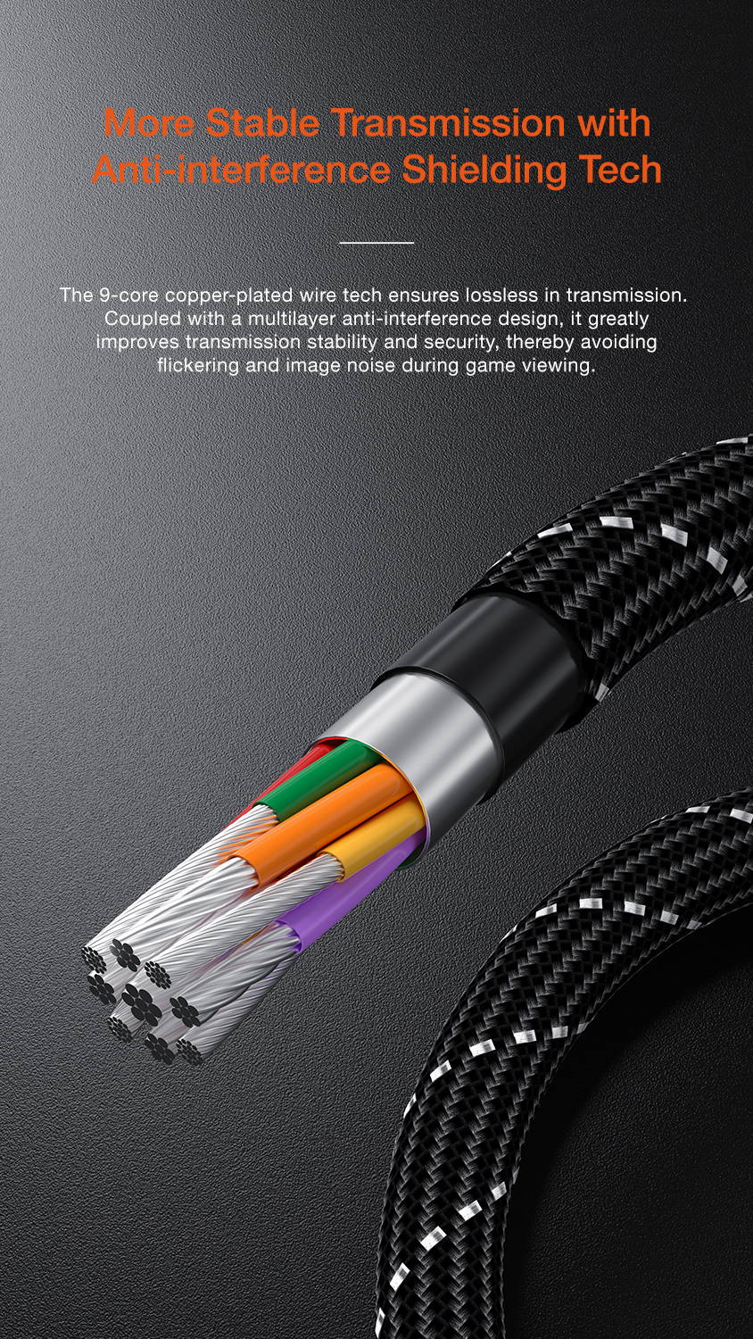 bigbig won usb 3.2 usb c type c link cable 9-core copper-plated wire tech ensures more stable transmission
