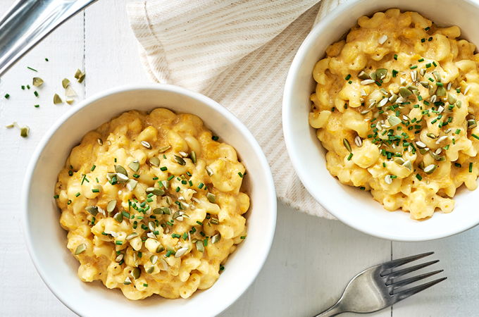 Macaroni au fromage à la courge
