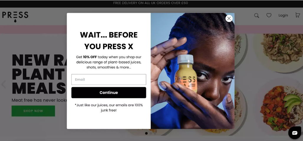 popup newsletter Shopify