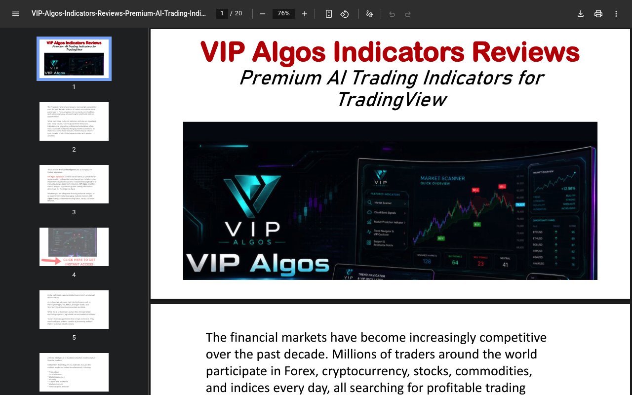 VIP Algos Indicators Reviews for TradingView