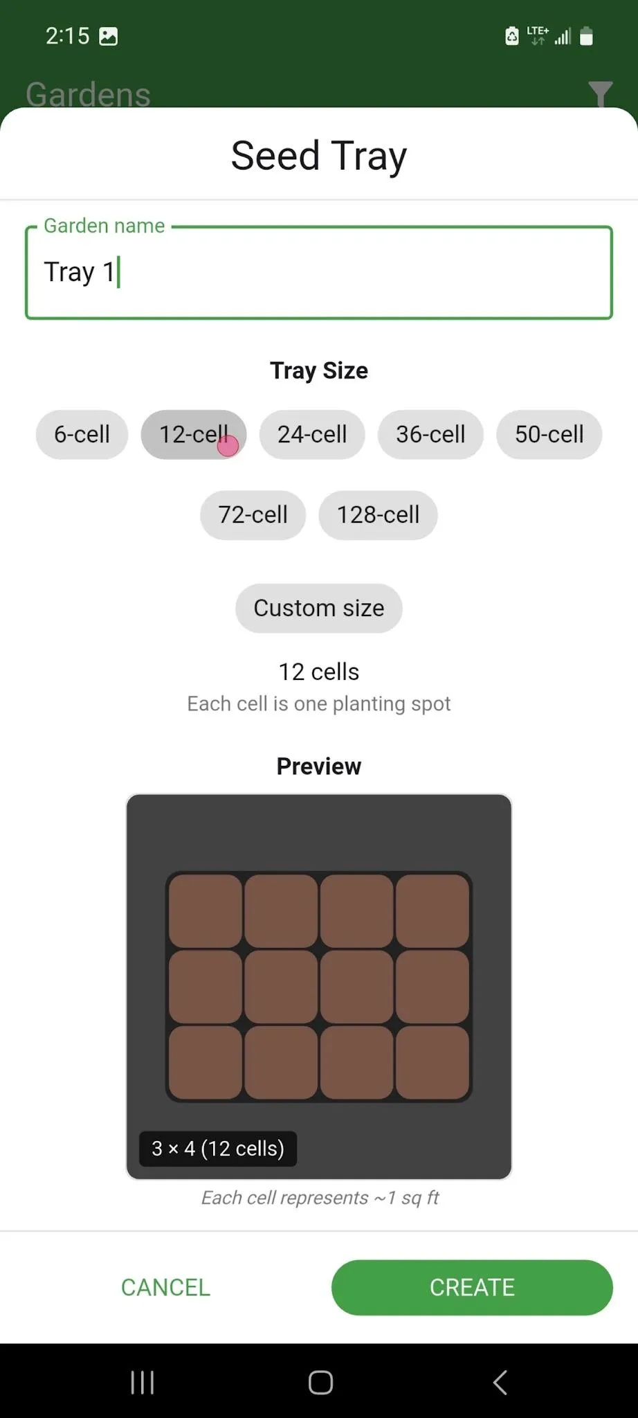 Choose a Tray Size