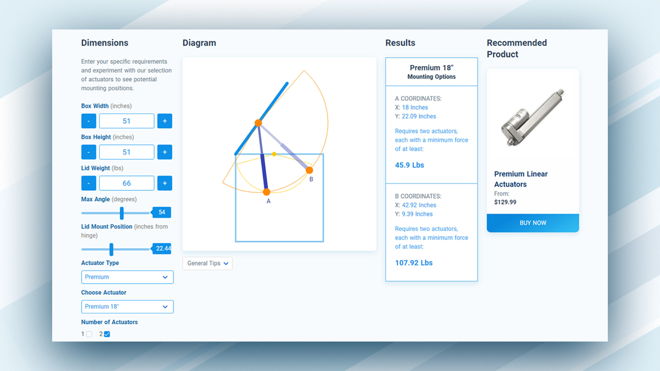 Firgelli Automations Linear Actuator Calculator work experience thumbnail