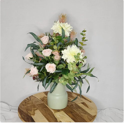 Natives, Dahlia and Rose Arrangement - Realistic Artificial Flowers - Image 5