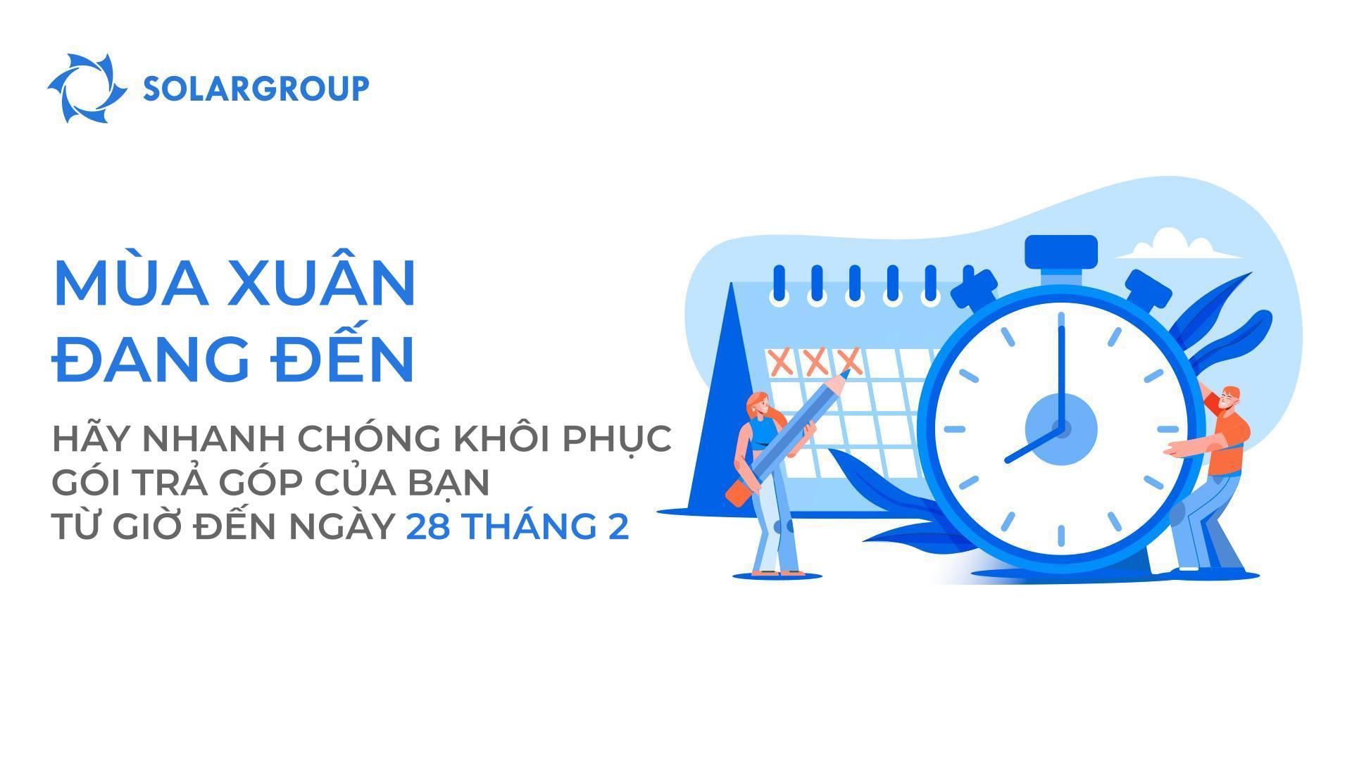 Mùa xuân đang đến: hãy nhanh chóng khôi phục gói trả góp của bạn từ giờ đến ngày 28 tháng 2