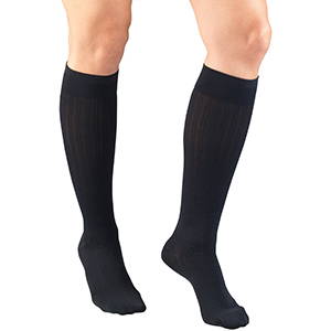 Ladies' Rib Pattern Socks in Navy