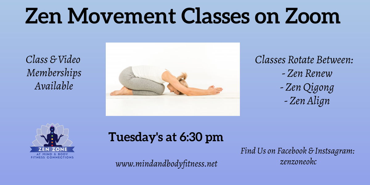 Zen Movement Classes on Zoom promotional image