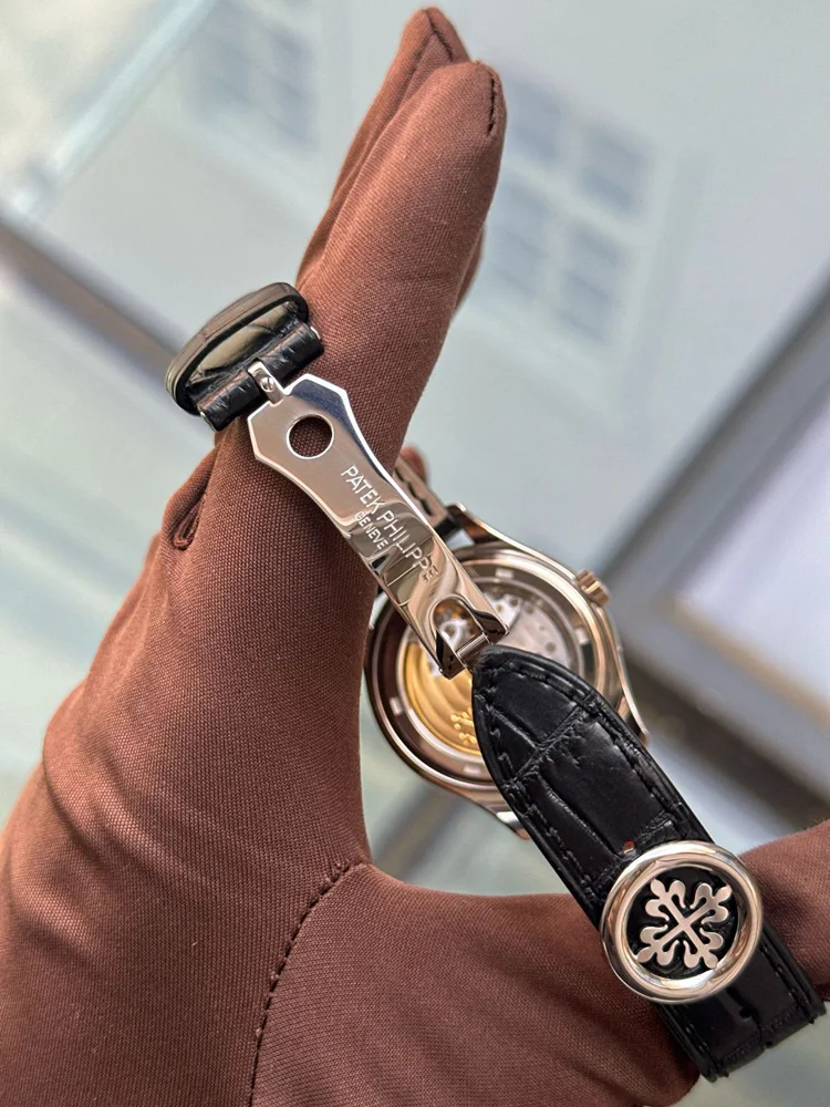 Salmon Dial with New Steel Calatrava clasp