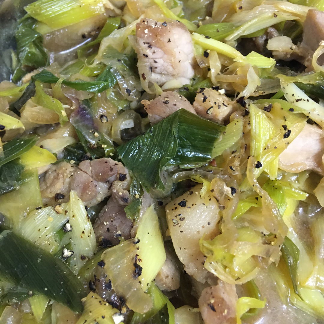 April 21, 20 - Fried pork with leek