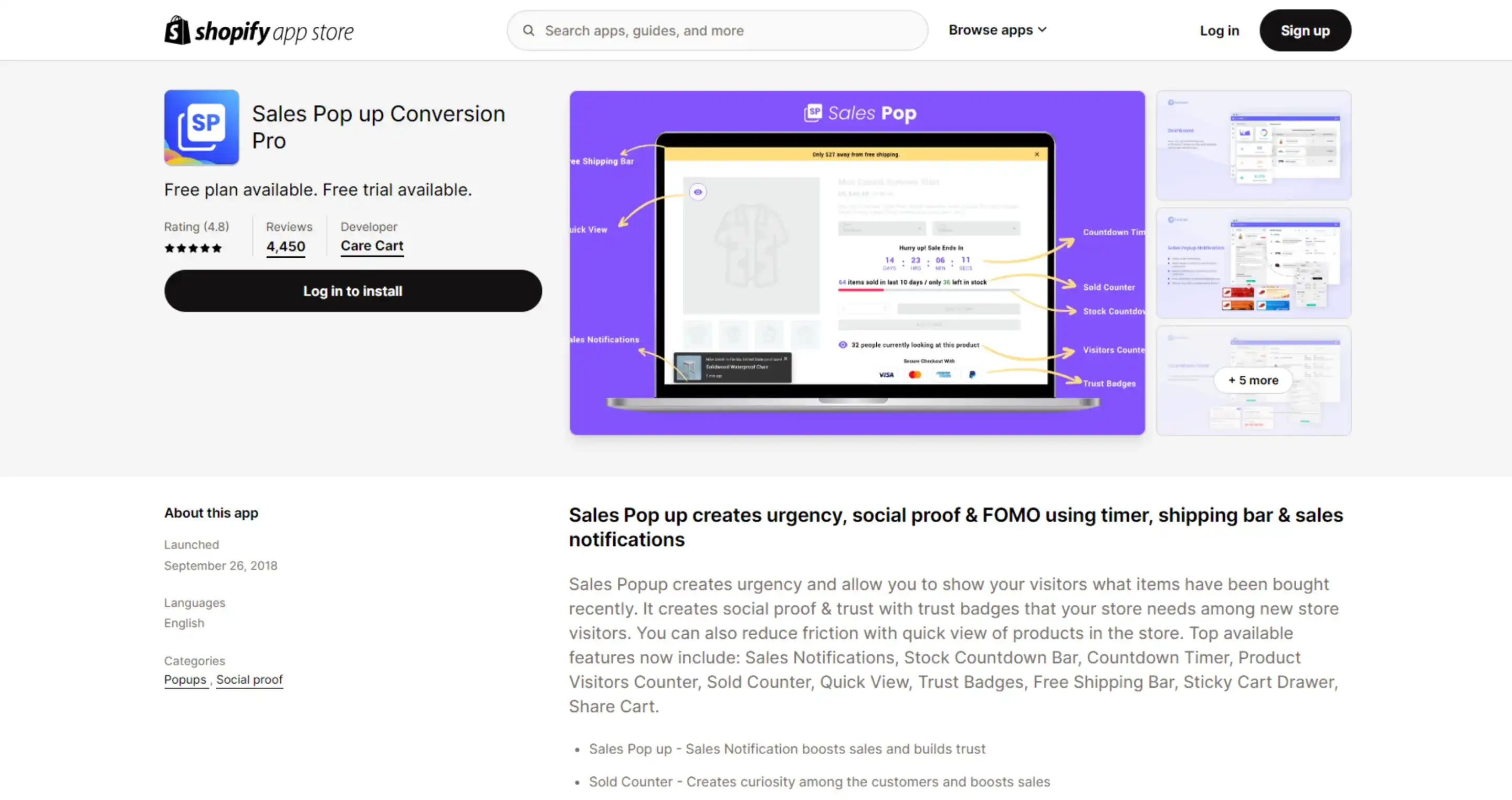 sales pop up conversion pro