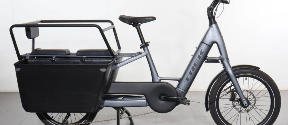a Trek Fetch+ 2 electric cargo bike