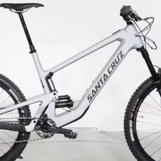 a Santa Cruz Heckler SL full suspension electric mountain bike