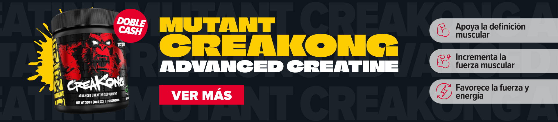 combo mutant mass gainer y creatina