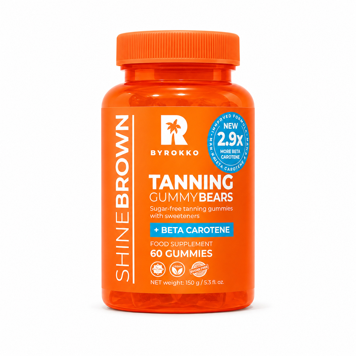 2.0 SHINE BROWN BETA CAROTENE TANNING GUMMY BEARS