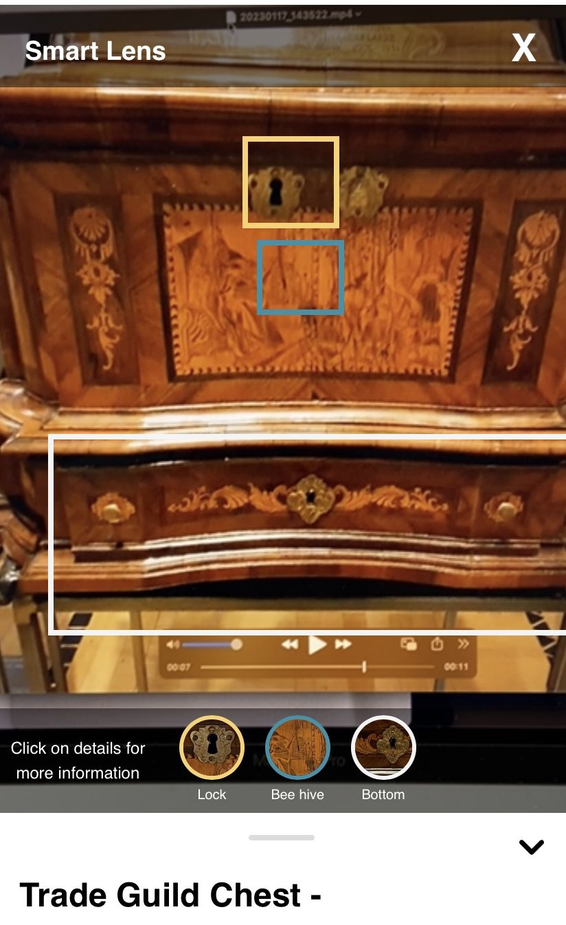 Example of object detection in Smart Lens