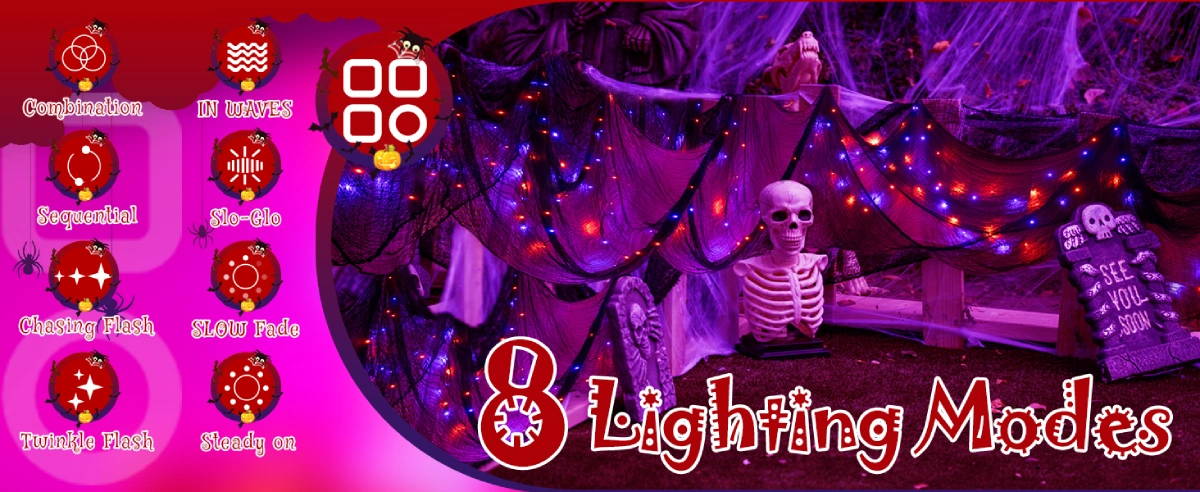 Ollny's 640 leds clear cable string lights can switch from warm white to 3 multi-colors