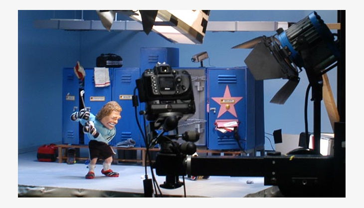 bester geburtstagde trickfilmland studio tour knete icehockey spieler umkleide