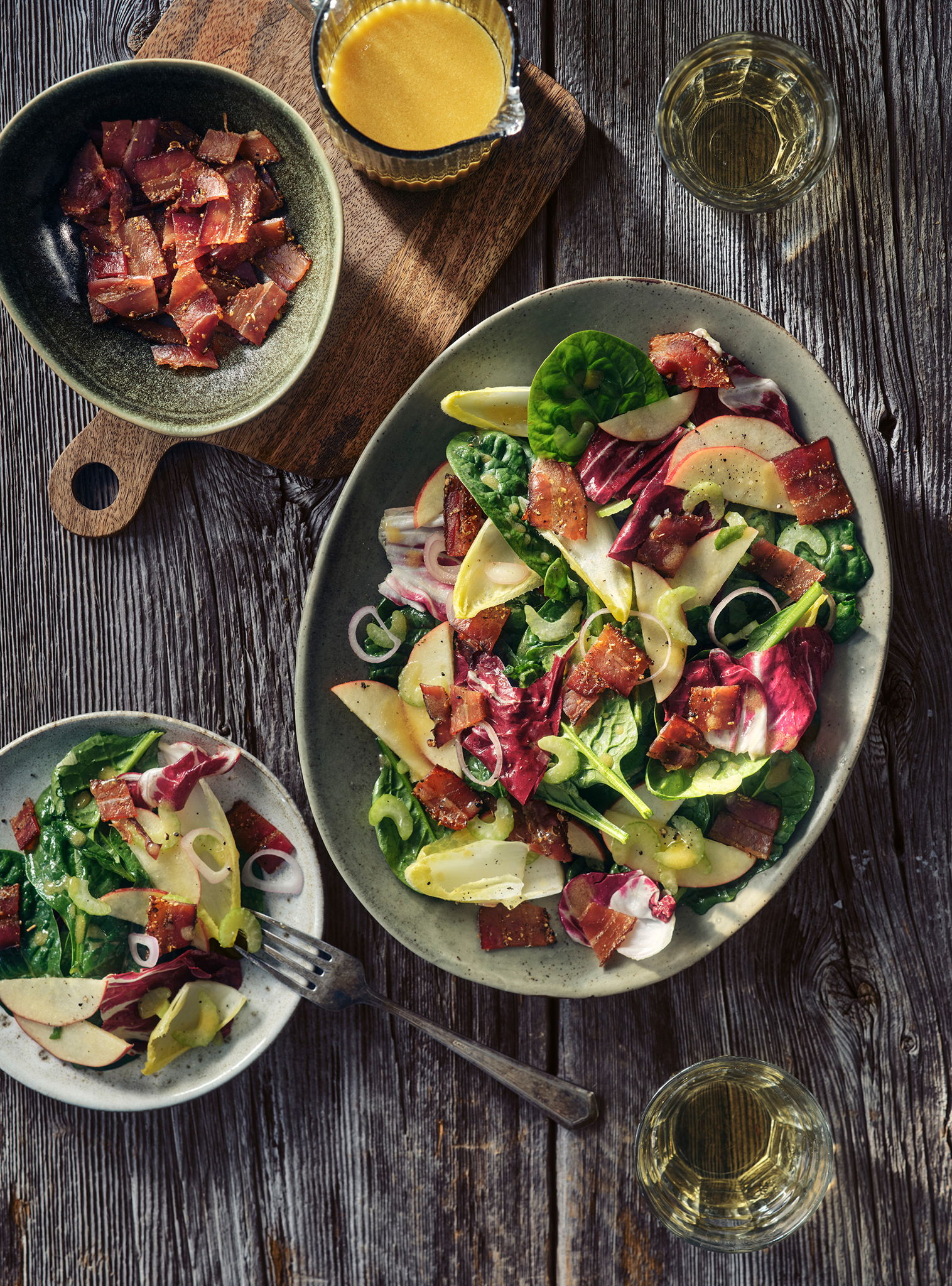 Spinach and Bacon Salad with Maple Dressing | RICARDO