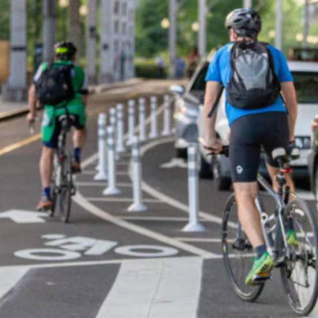 Focus on an electric bike