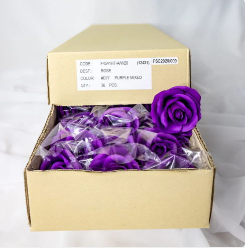 Purple Velveteen Bloom - Realistic Artificial Flowers