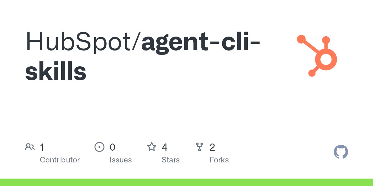 HubSpot Agent CLI Skills Repository