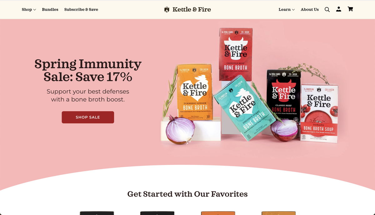 Screenshot of Clean design — but with a touch of rustic., from the food websites collection.
