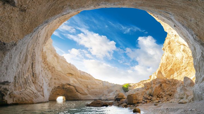 Milos Island Greece is home to the iconic Catacombs of Milos, a fascinating underground burial site believed to be one of the earliest Christian cemeteries in the world