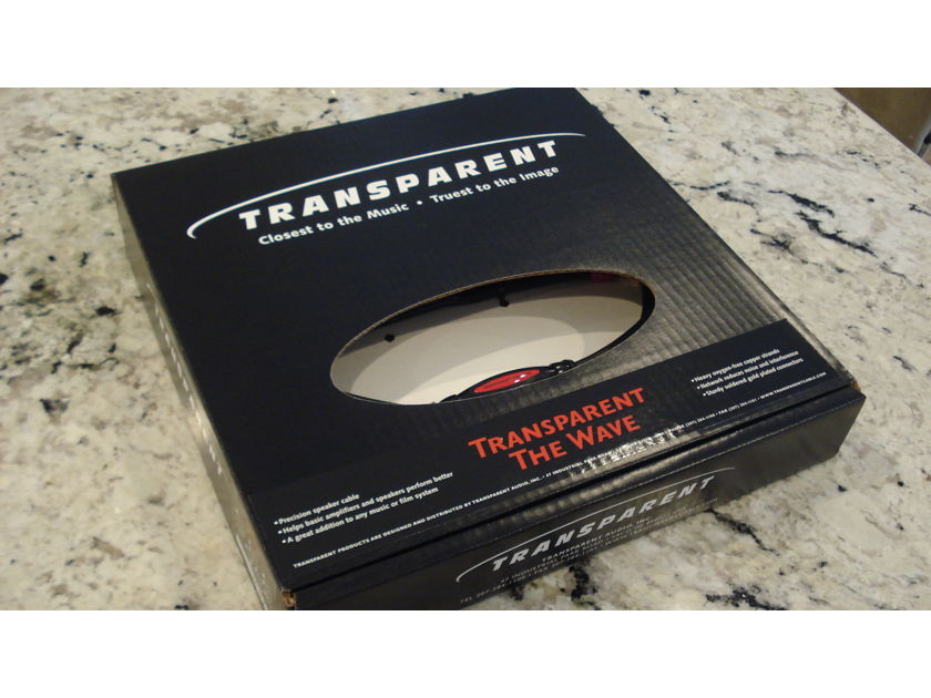 Transparent Audio The Wave 10 feet speaker cables Spades, new in box