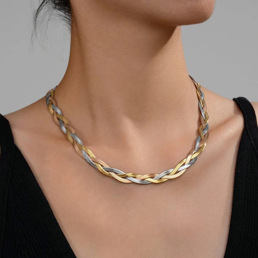 Razoa Jewels Boutique - Necklace, 18K Gold Plated Steel