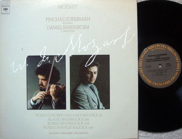 Columbia / ZUKERMAN-BARENBOIM, - Mozart Violin Concerto...